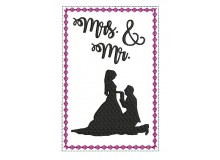 ITH Postkarte - Mr. & Mrs. Silhouette